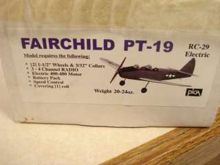 PICA PRODUCTS ** FAIRCHILD PT 19 ** RC MODEL AIRPLANE KIT ** FACTORY 