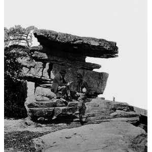 Union Soldier, Civilian at Umbrella Rock, Lookout Mountain 