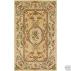 French Aubusson Light Gold/ Beige Hand Spun Wool Carpet