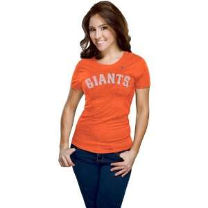  San Francisco Giants Womens Nike Orange Heather Blended T 