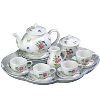ANDREA BY SADEK CHILDRENS COLONIAL TEA SET WITH TRAY  