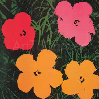 38x38 FLOWERS 1964 ANDY WARHOL POP ART VOGUE CANVAS  