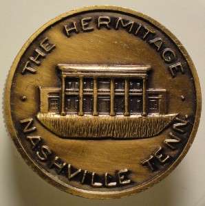 Andrew Jackson Commemorative Medal 7thPres Hermitage Nashville TN 30mm 