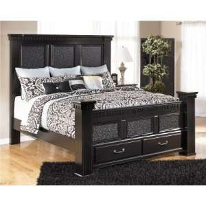  Ashley Furniture Cavallino Mansion Poster Bed With Storage 