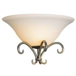  Three Forged Scrolls Wall Sconce With Glass  R081430 