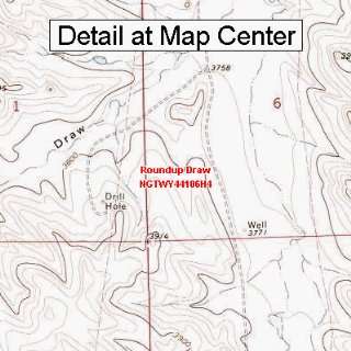   Map   Roundup Draw, Wyoming (Folded/Waterproof)