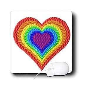   Love Hearts   Love Hearts Rainbow Heart   Mouse Pads Electronics