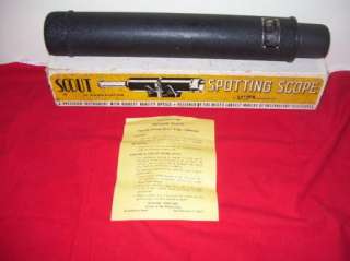 VINTAGE OLD SATURN SCOUT SPOTTING SCOPE CHILFORD ARMS CO IN BOX  