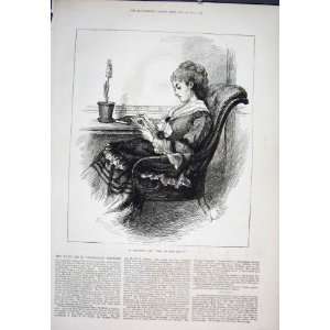  St ValentineS Day Letter Lady Old Print 1875
