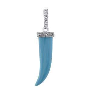  Turquoise Tiger Tooth Pendant Jewelry