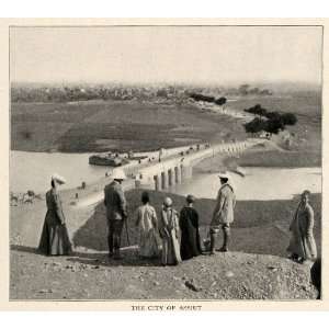   Dam Cemetery Assiut Nile   Original Halftone Print