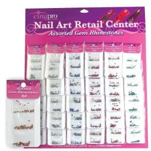   Nail Cina Pro Nail Art Retail Center Assorted Gem Rhinestones Beauty