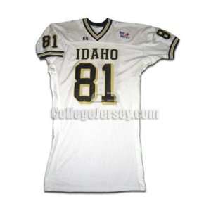  White No. 81 Game Used Idaho Russell Football Jersey (SIZE 