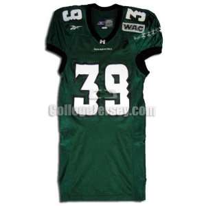   No. 39 Game Used Hawaii Reebok Football Jersey