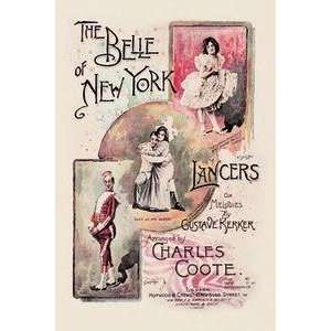 Vintage Art The Belle of New York   Lancers   Giclee Fine Art Canvas 