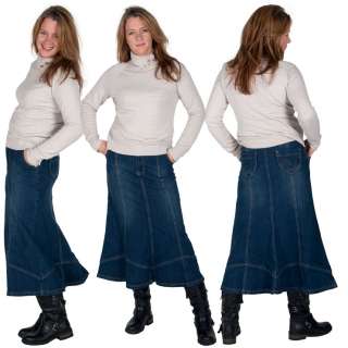   Long Skirt   Stonewash   Womens US Size 6, 8, 10, 12, 14, 16  