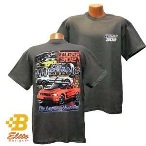   Mustang BOSS 302 Leg 2 Sided Tee Charcoal  X Large