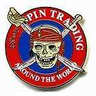disney pin pirates skull trading around the world logo hidden