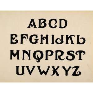   Alphabet Upper Case Letters Type Font   Original Print