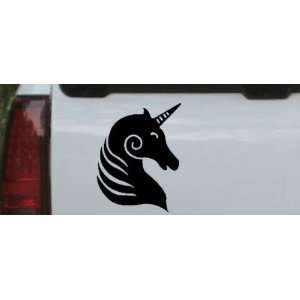  Unicorn Car Window Wall Laptop Decal Sticker    Black 10in 