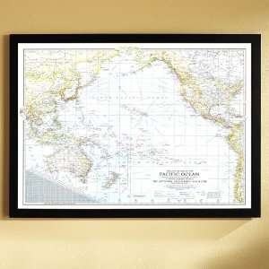   Theater of War in the Pacific Ocean Map   Black Frame