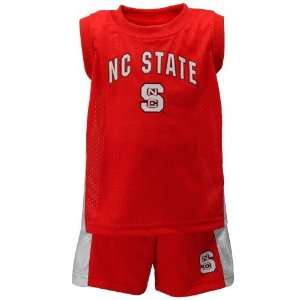 North Carolina State Wolfpack Infant Red 2 Piece Basketball Jersey and 
