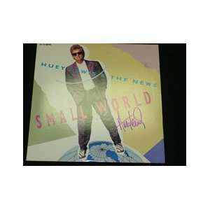  Signed Lewis, Huey Small World Album Cover Everything 
