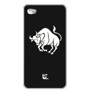  iPhone 4S Case White on Black Taurus Cell Phones 