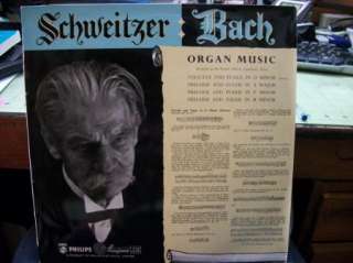   LP SCHWEITZER BACH Organ Music Toccatta/Fugue PHILIPS Minigroove