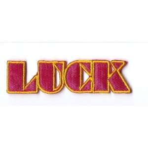 BUY 1 GET 1 OF SAME FREE/Gambling/Words LUCK   Iron On Embroidered 