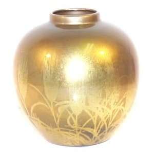 Gold Leaf Painted ~ 7 Inch Pearl Vase