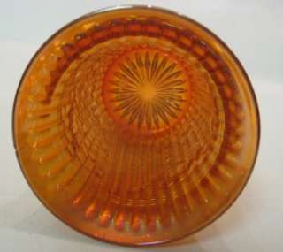ANTIQUE INDIANA CARNIVAL GLASS LUSTER ROSE FLARED TOP TUMBLER GLASS 