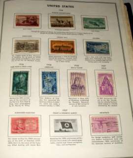   Stamp Album Harris & Co. 1847 1970 With 210 + Stamps United States