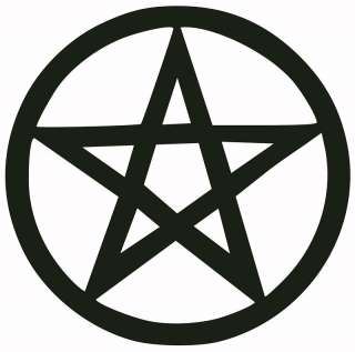 PENTAGRAM DECAL/STICKER anton lavey satan black metal  