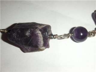 Stunning Solid Silver Amethyst Necklace Scottish  