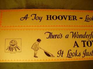 VINTAGE DENT HARDWARE TOY HOOVER VACUME SWEEPER BOX  
