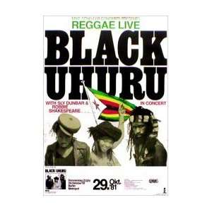  BLACK UHURU Berlin 29th October 1981 Music Poster