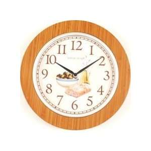  Bamboo Wall Clock With Olives by Ashton Sutton Beauty