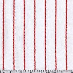  60 Wide Polyester Double Knit White/Red Fabric By The 