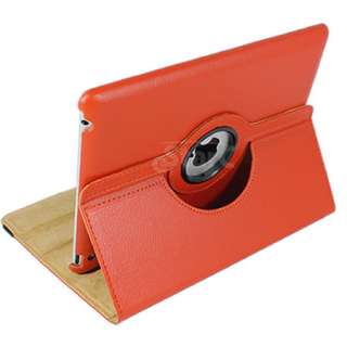 brand new orange leather case for apple ipad 2g this