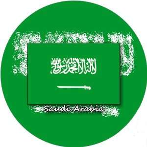  58mm Round Pin Badge Saudi Arabia Flag