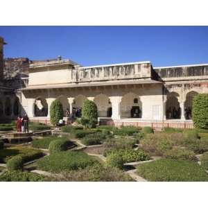  Gardens, Amber Fort Palace, Jaipur, Rajasthan, India, Asia 