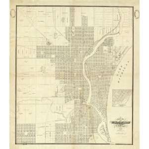  Map of Milwaukee, 1856 Arts, Crafts & Sewing