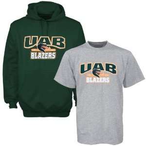 UAB Blazers Green Sweatshirt & T shirt Combo  Sports 