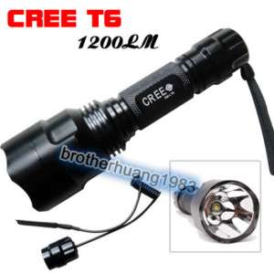 UltraFire 1200Lm CREE T6 LED Flashlight Pressure Switch  