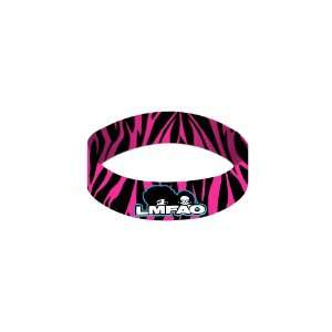  LMFAO Pink Zebra Rubber Bracelet Jewelry