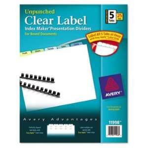  Avery 11998   Index Maker Clear Label Contemporary Color 
