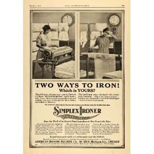  1918 Ad Simplex Ironer American Ironing Machine Company 