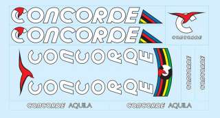 Concorde Aquila   Bicycle Transfers   Stickers   Set 5  