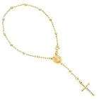 14K Tri Color Gold Rosary Bead Bracelet  